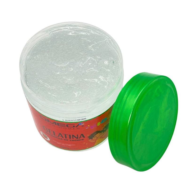 Gelatina Kids Morango 500g Omega Hair Fardo 6 Unidades