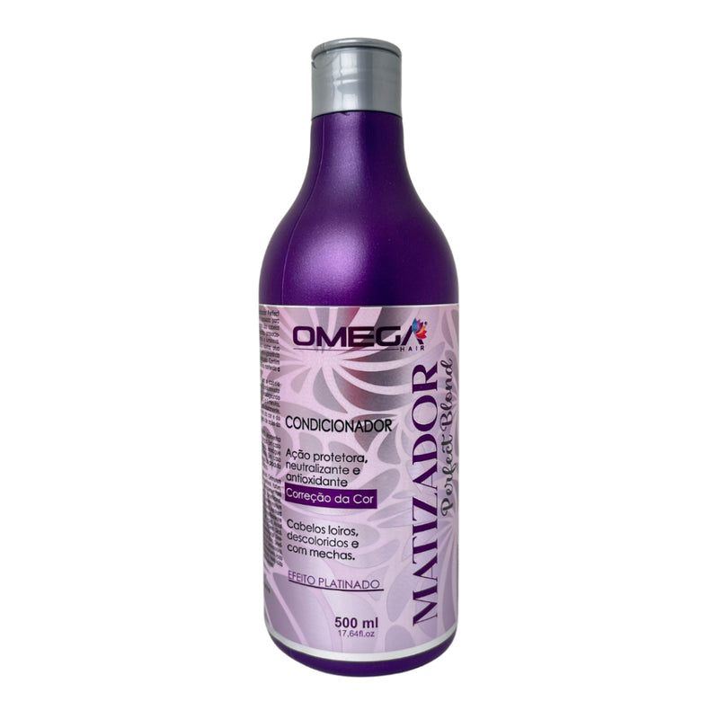 Kit Matizador Perfect Blond Shampoo e Condicionador 500ml Omega Hair