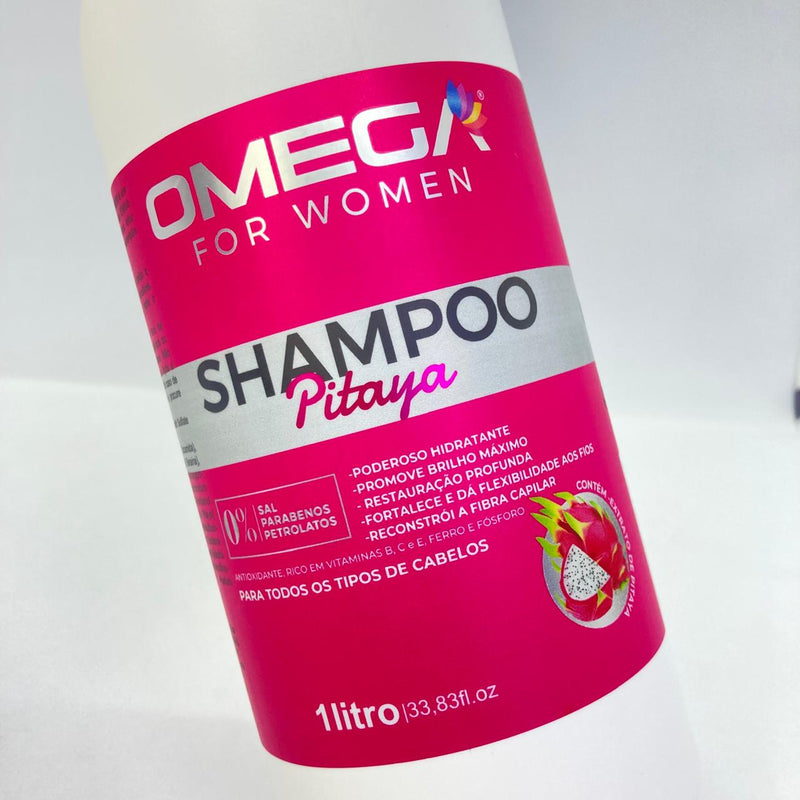 Shampoo Pitaya 1L Omega Hair Fardo 6 Unidades