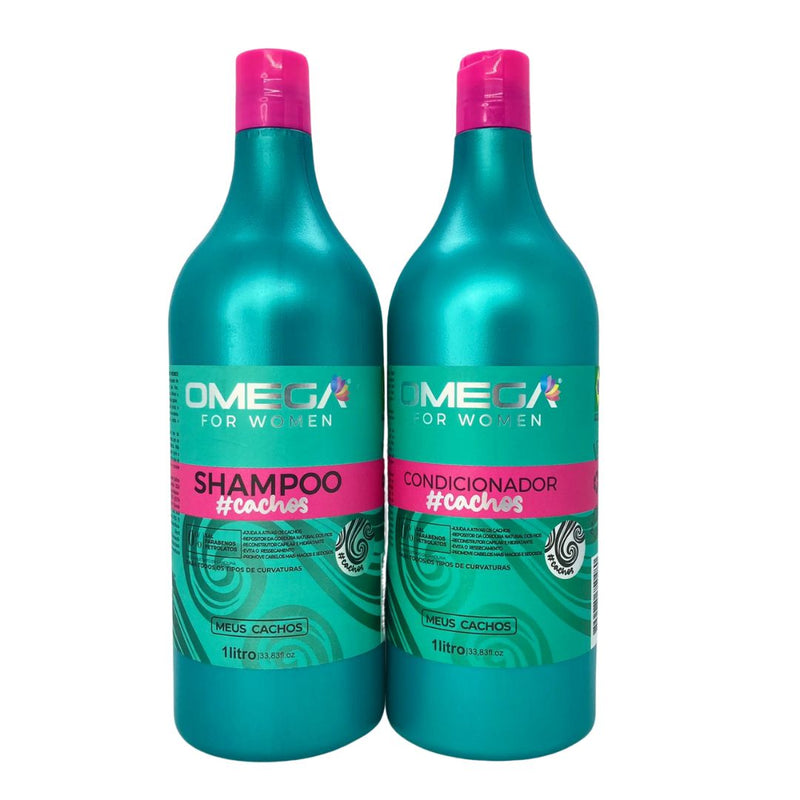 Kit Especial Definição de Cachos 1L Omega Hair - 5 Itens