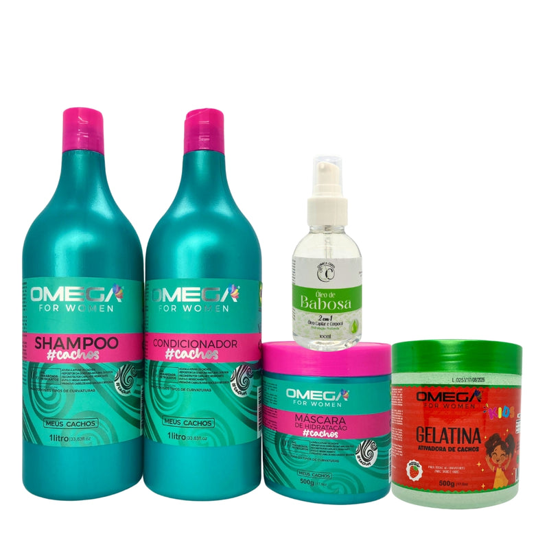 Kit Ativador de Cachos Alta Definição 1L OmegaHair - Kids