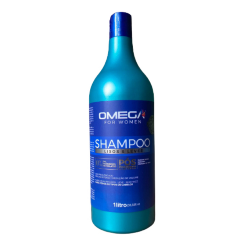 Kit Capilar Lisos E Leves Shampoo Condicionador 1L OmegaHair