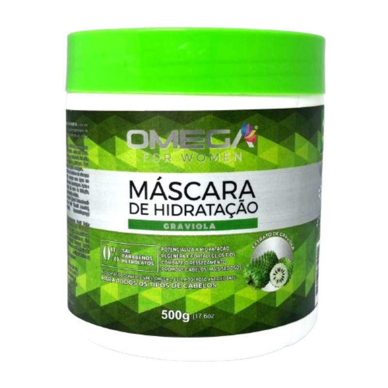 Kit Shampoo 1L e Mascara Capilar Graviola Omega Hair