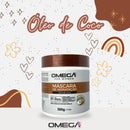 Mascara Capilar Óleo De Coco 500g OmegaHair Fardo 6 Unidades