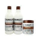 Kit Capilar Óleo de Coco Shampoo + Condicionador + Máscara 500ml Omega Hair