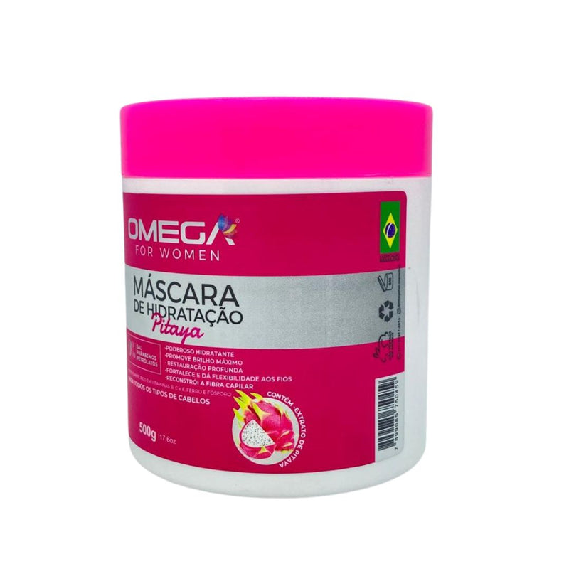 Mascara Capilar Pitaya 500g Omega Hair Fardo 6 Unidades