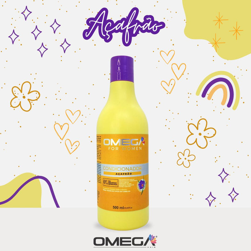 Condicionador Açafrão 500ml Omega Hair