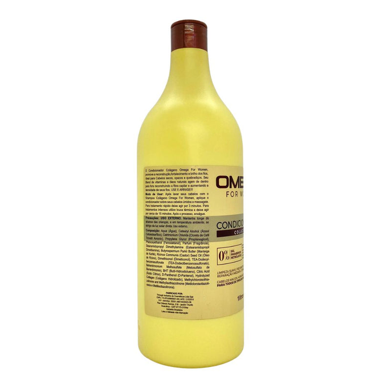 Condicionador Colágeno 1L Omega Hair Fardo 6 Unidades