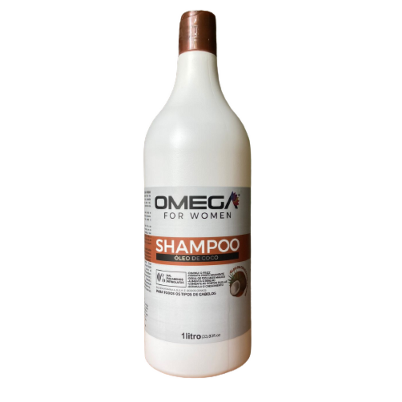 Kit Capilar Óleo De Coco Shampoo Condicionador 1L E Máscara OmegaHair
