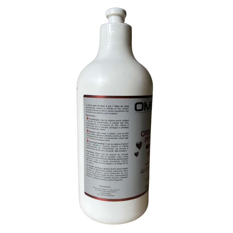 Creme para Pentear Óleo De Coco 500ml Omega Hair