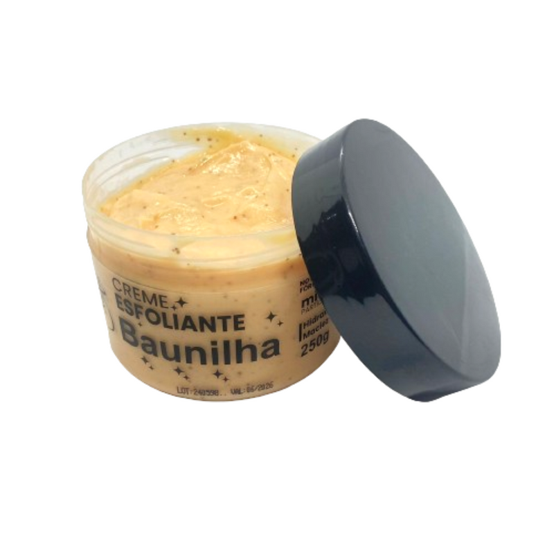 Kit Cacheadas Shampoo Condicionador 1L Mascara Omega Hair e Esfoliante Baunilha
