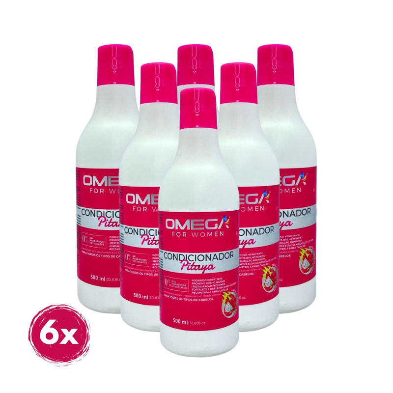 Condicionador Pitaya 500ml Omega Hair Fardo 6 Unidades