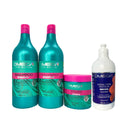 Kit Cachos Shampoo e Condicionador 1L + Máscara + Finalizador Omega Hair