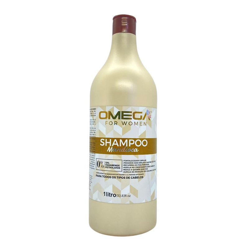 Kit Capilar Mandioca Shampoo Condicionador 1L  Máscara e Óleo Capilar Omega Hair