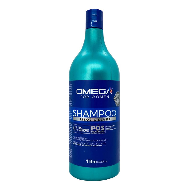Condicionador Lisos e Leves 1L Omega Hair Fardo 6 Unidades
