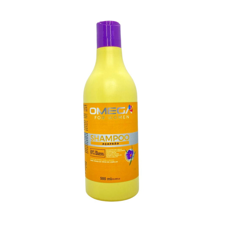 Kit Reconstrutor Açafrão Shampoo, Condicionador E Máscara 500g OmegaHair