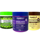Kit Máscaras para Cronograma Capilar Intensivo - Hidratação Nutrição Reconstrução - Profissional Omega Hair - KIT 2