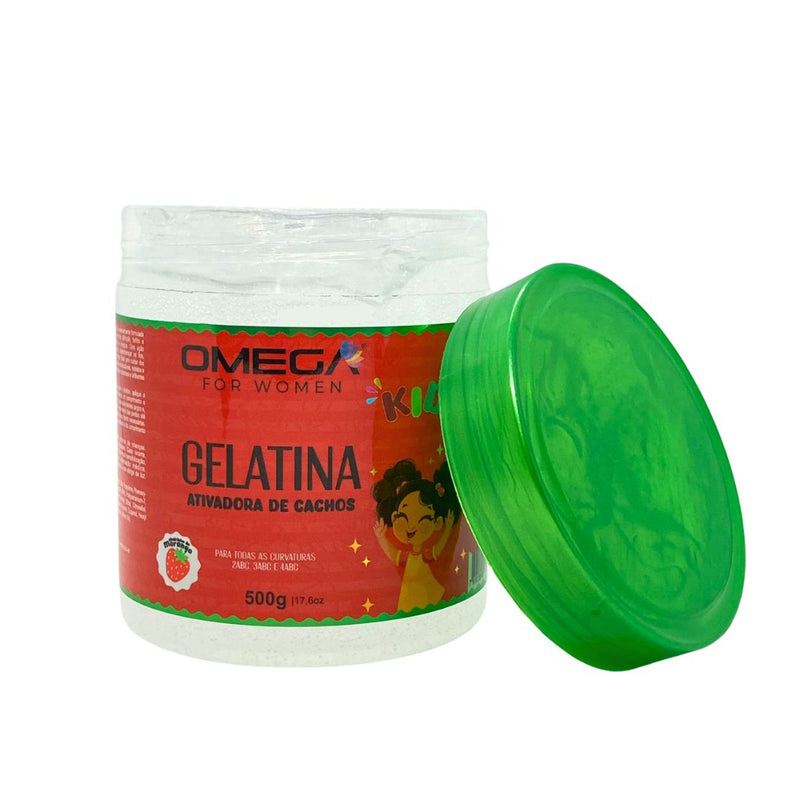 Gelatina Finalizadora Kids Morango 500g Omega Hair
