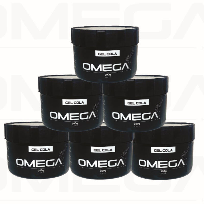 Gel Cola Black Omega Hair 300g - 6 Unidades