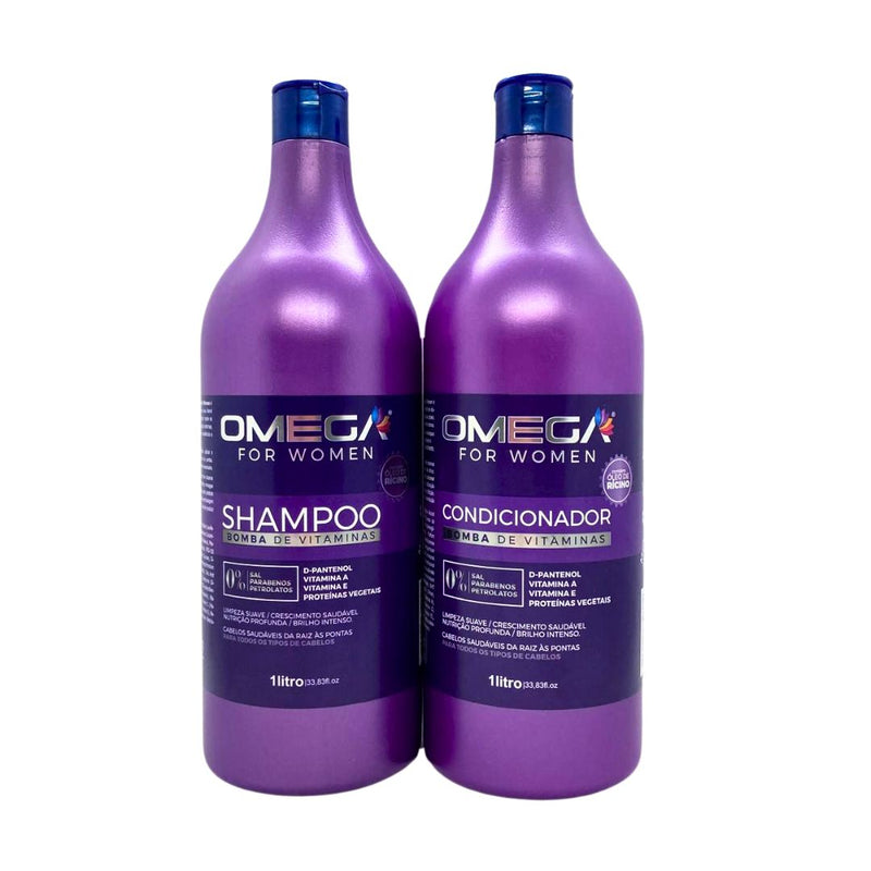 Kit de Hidratação Profunda Bomba de Vitaminas 1L OmegaHair