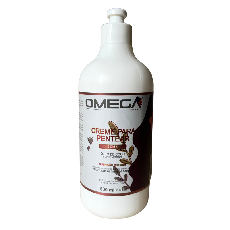 Creme para Pentear Óleo De Coco 500ml Omega Hair