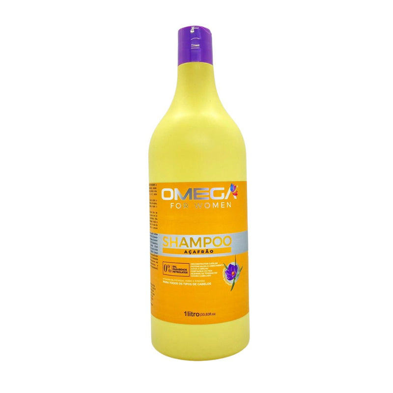 Shampoo Açafrão 1L Omega Hair Fardo 6 Unidades