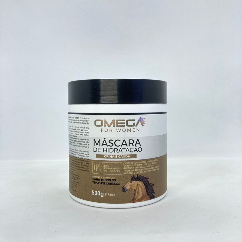 Kit Capilar Crina e Cauda Shampoo Condicionador 1L e Mascara OmegaHair