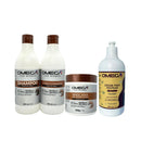 Kit Óleo de Coco Shampoo + Condicionador + Máscara + Creme de Pentear 500g Omega Hair