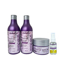 Kit Matizador Perfect Blond Shampoo e Condicionador 500ml + Máscara + Reparador de Pontas Omega Hair